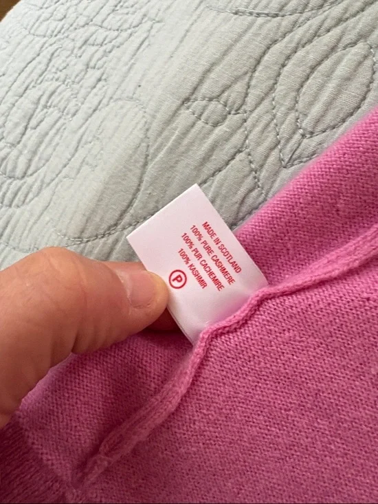 Women's CASHMERE Pink Knit Cami Tank Top - Classic Strappy Style - Picture 8 of 8